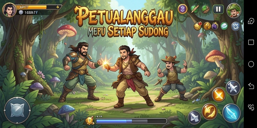Tampilan gameplay seru di dunia petualangan API77.