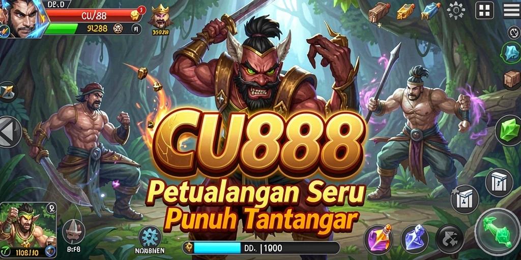 Tampilan gameplay <strong>CU888</strong> yang menantang dan penuh warna.