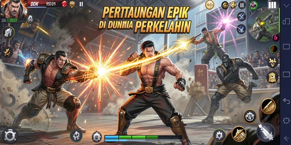 Gameplay DKK dalam pertarungan yang mendebarkan.