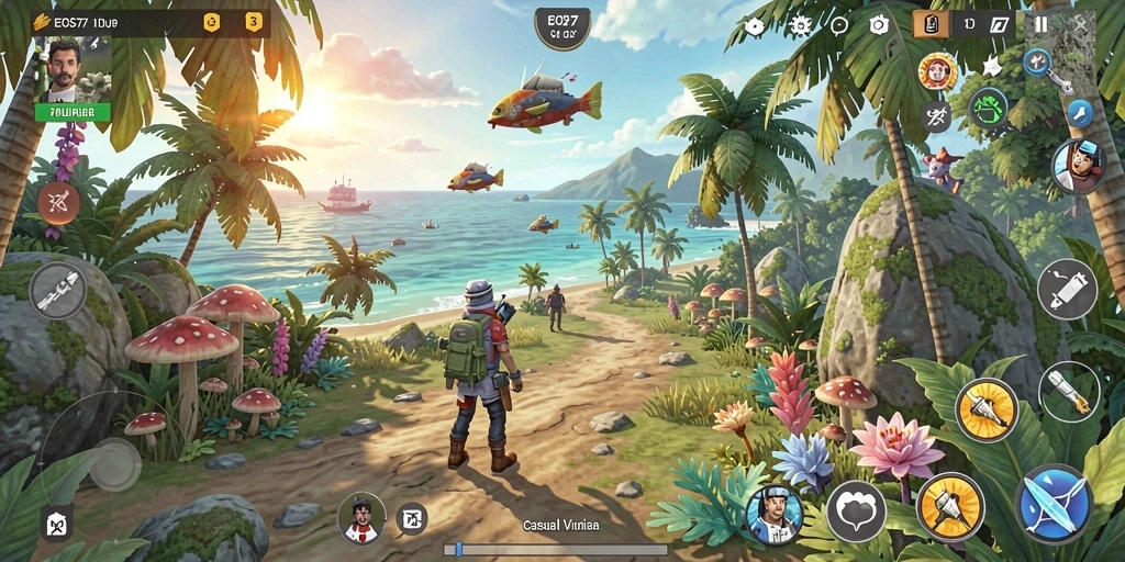 Gameplay menarik dari EOS77 dalam suasana santai dan menyenangkan.