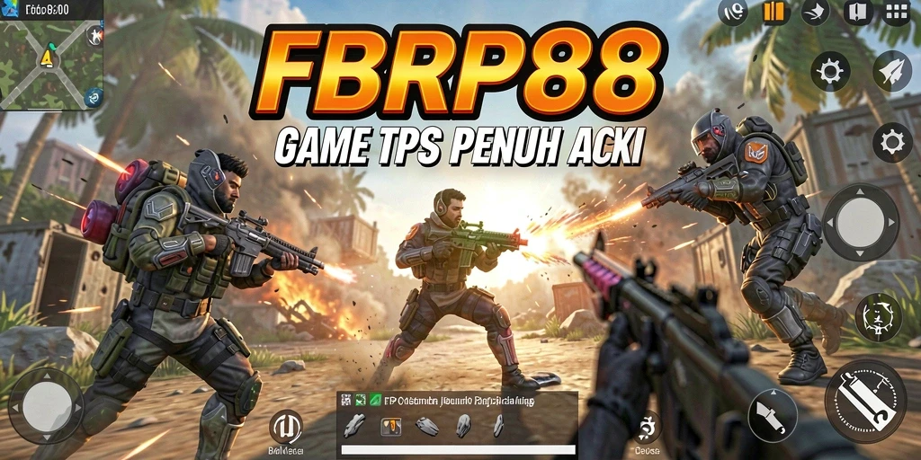 Gameplay seru FBRP88 di arena pertempuran TPS.