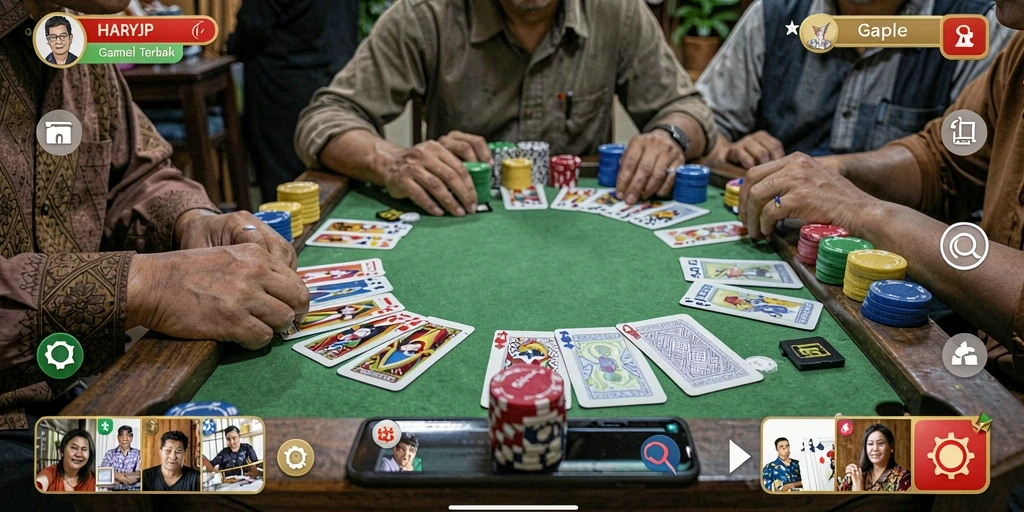 Gameplay seru dan menarik dari HARAPJP dalam permainan Gaple.