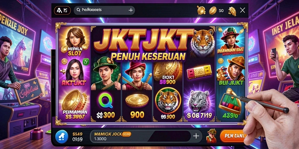 Tampilan gameplay JKTJKT yang menarik dan penuh warna.