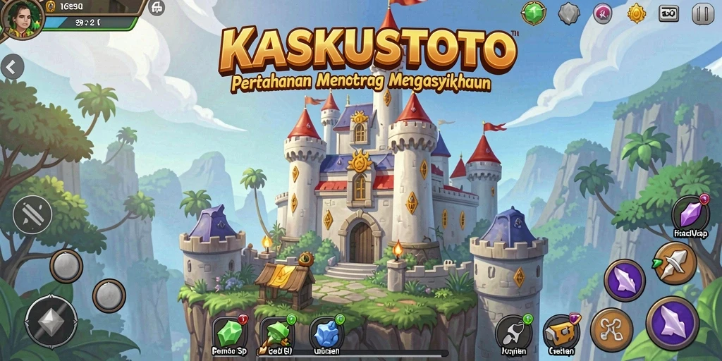 Tampilan menara dan musuh dalam KASKUSTOTO yang menegangkan.