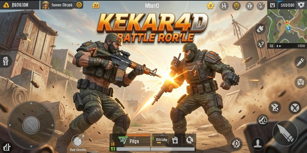 Tampilan gameplay KEKAR4D yang intens dengan pertempuran seru.