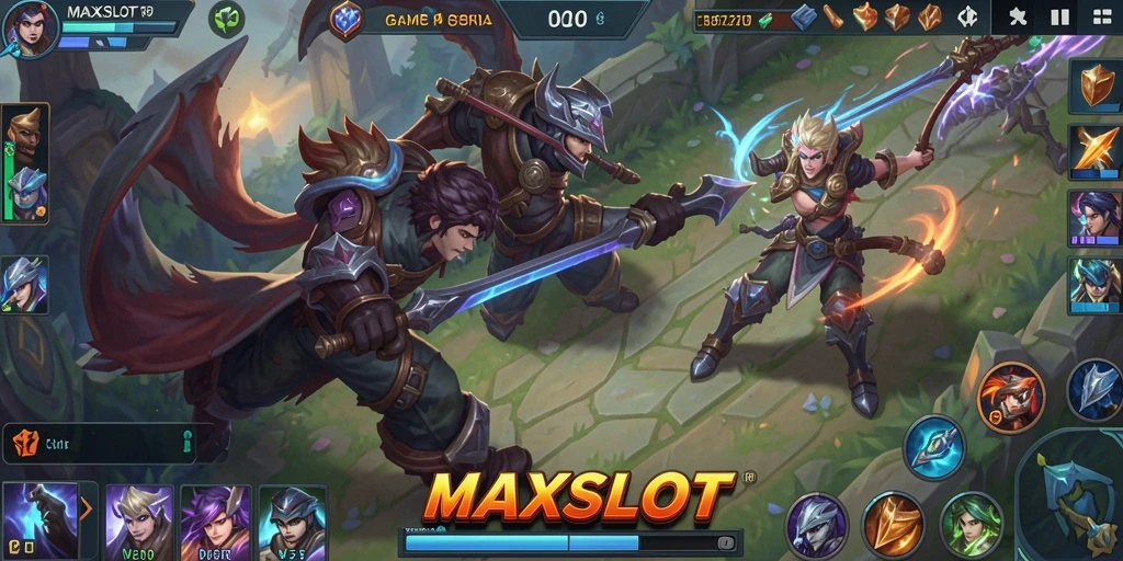 Tampilan gameplay menarik di <strong>MAXSLOT</strong> dengan aksi MOBA yang seru.