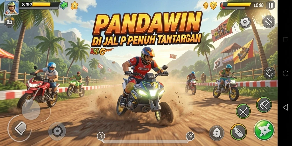 Gameplay seru balapan motor di PANDAWIN.