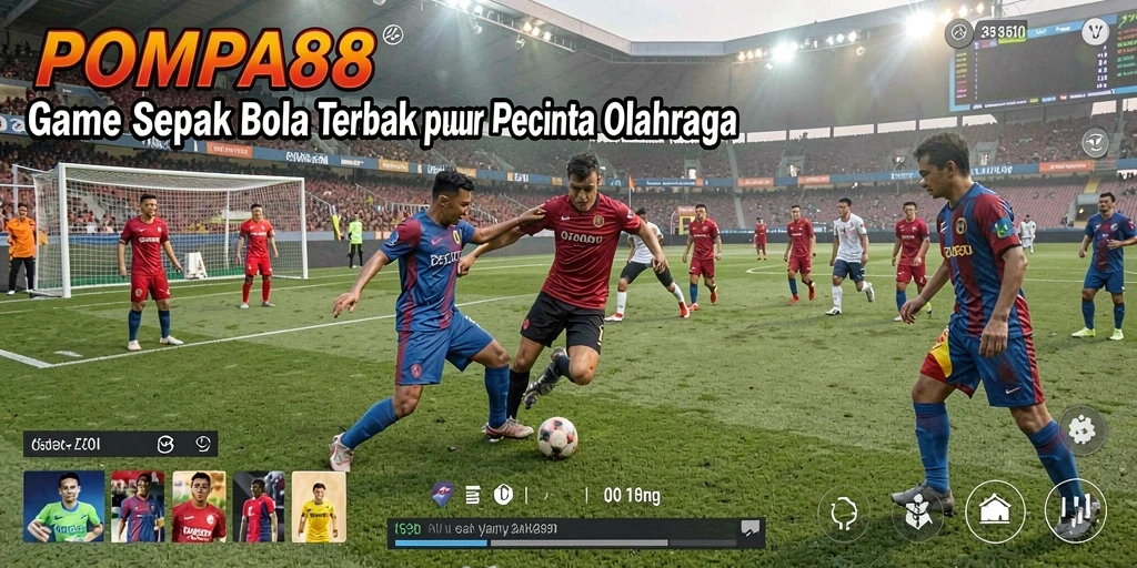 Tampilan gameplay seru di lapangan hijau POMPA88.