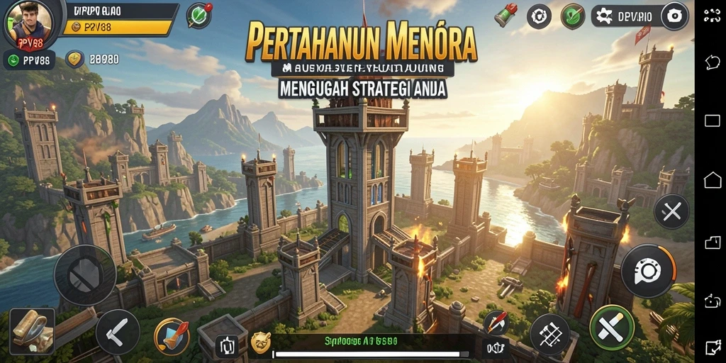 Tampilan menarik dari gameplay PPV88 dalam Tower Defense.