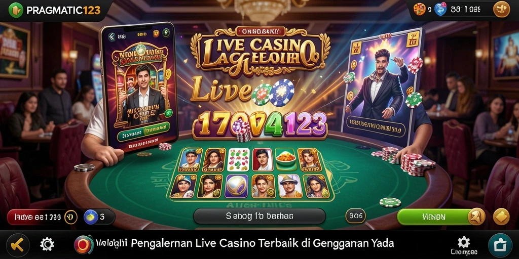 Tampilan menarik dari gameplay Live Casino di PRAGMATIC123.