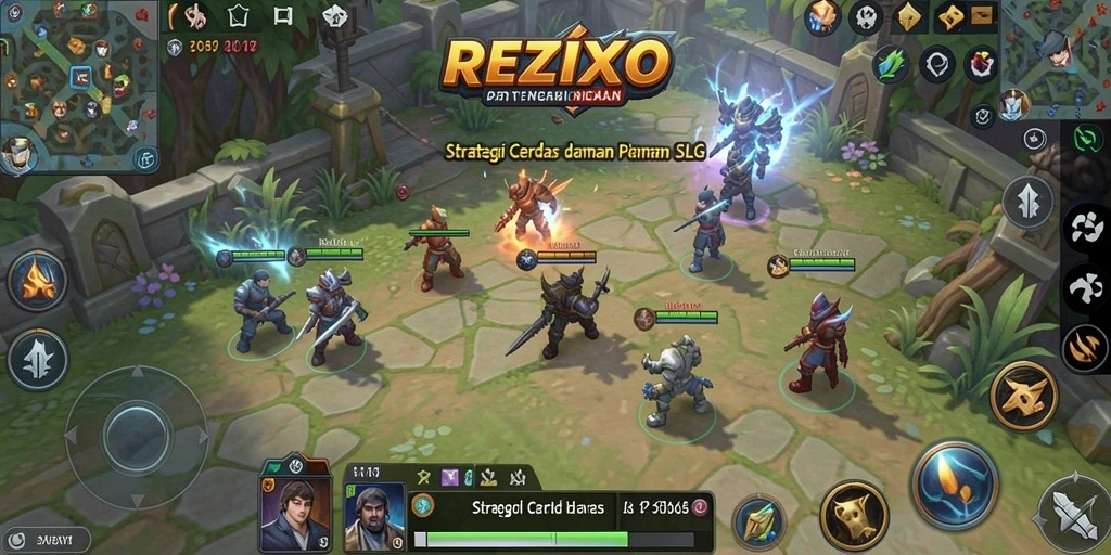 Screenshot gameplay <strong>REZIXO</strong> dengan visual menakjubkan dan strategi tempur yang memikat.