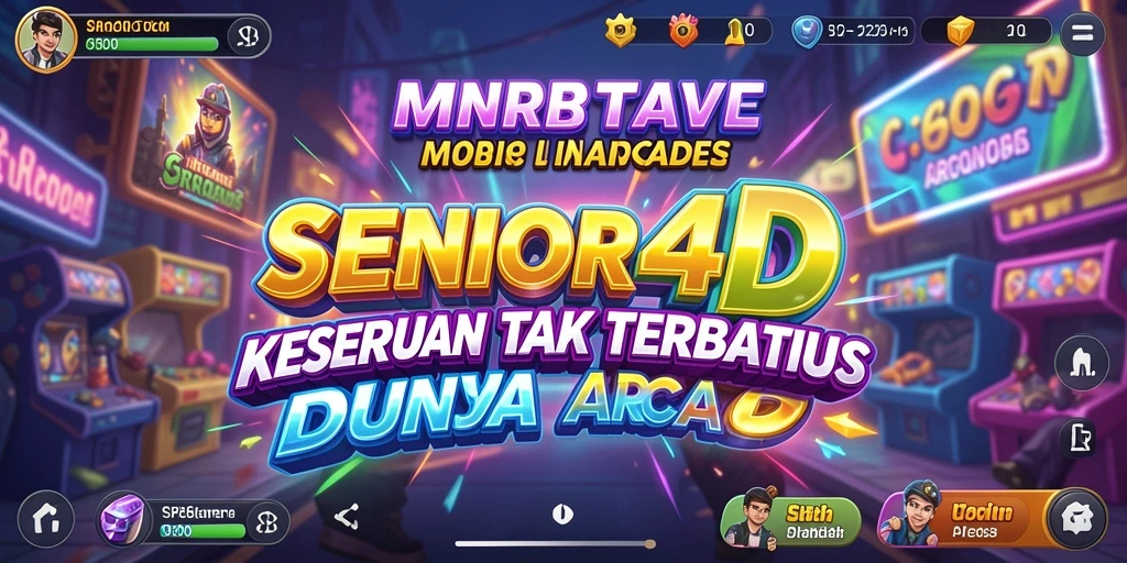 Screenshot utama SENIOR4D menampilkan aksi seru dalam permainan arcade.
