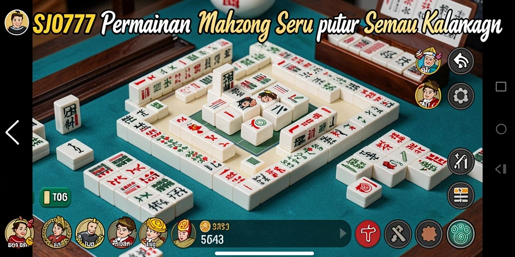 Tampilan gameplay SJO777 yang menarik dengan elemen Mahjong yang ikonik.