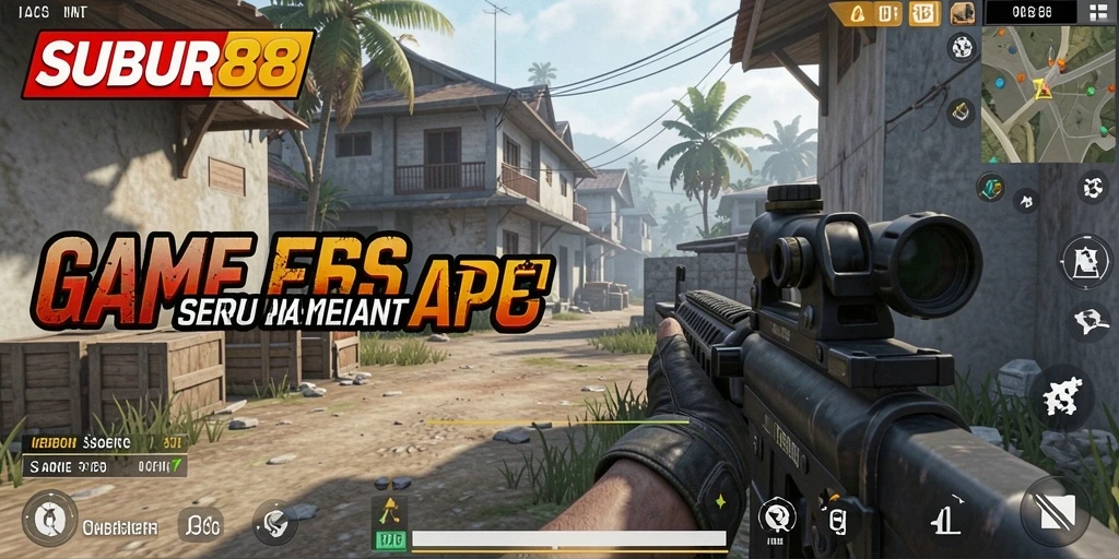 Tangkapan layar gameplay SUBUR88 menampilkan aksi tembak-menembak yang intens.