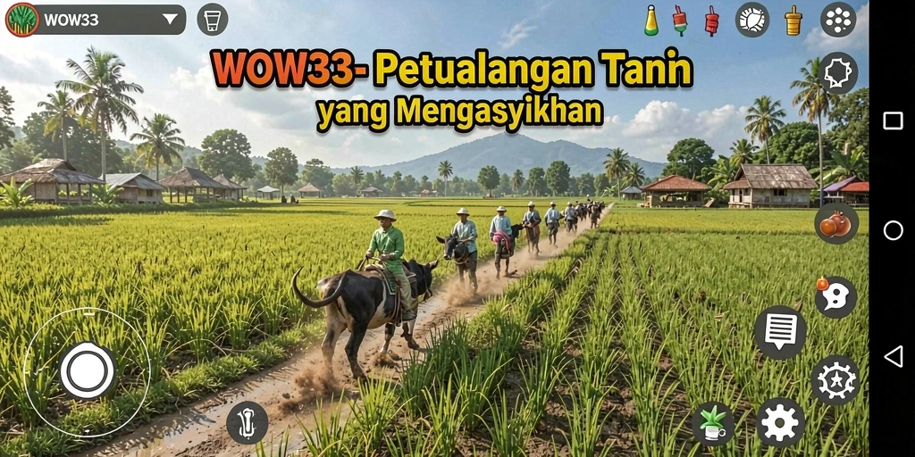 Tampilan gameplay menarik dengan suasana pertanian yang menenangkan.